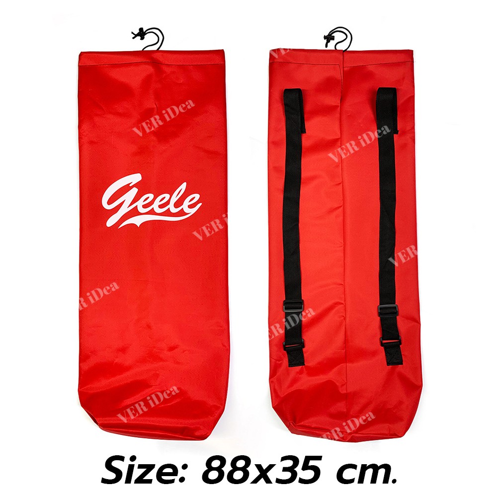 {ร้านไทย}  {ส่งฟรี} กระเป๋าใส่ SurfSkate Bag เซิร์ฟสเก็ตบอร์ด ยี่ห้อ Geele และ MACKAR Geele Red เก็บเงินปลายทาง