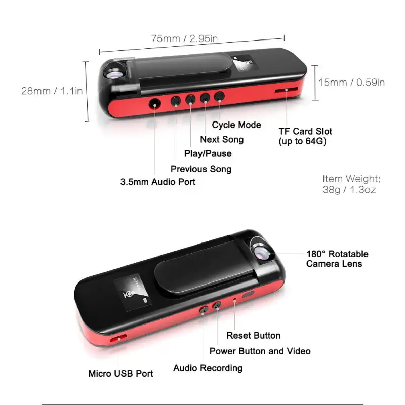 ภาพสินค้าJdm 32GB Mini Camera 1080P แฟลชไดรฟ์ USB ที่ซ่อนพี่เลี้ยง CAM ตรวจจับความเคลื่อนไหว จากร้าน JDCAM บน Lazada ภาพที่ 1