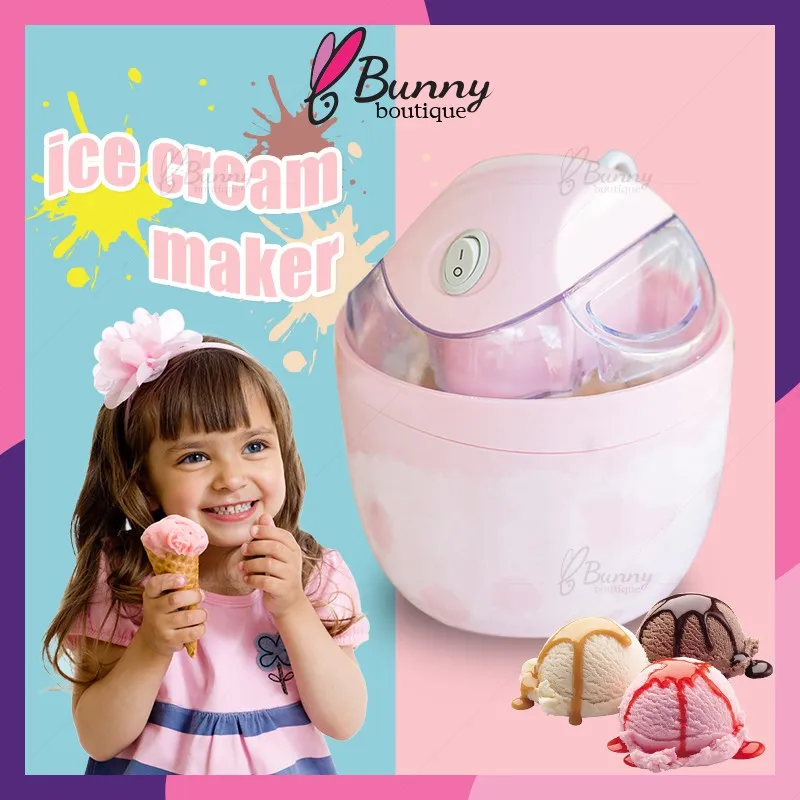 BUNNY เครื่องทำไอศกรีม ICE CREAM MAKER เครื่องทำไอศครีม ไอศครีมโฮมเมด ไอศครีมทำเอง เครื่องทำไอติม ความจุ 500 ML