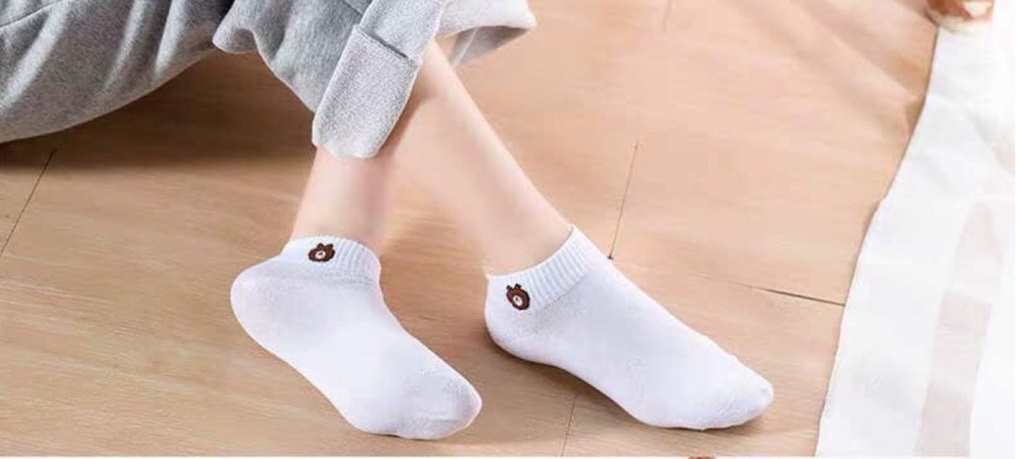 ถุงเท้าข้อสั้น ถุงเท้าเกาหลี ถุงเท้าหมี ถุงเท้าน่ารัก ลายหมี ถุงเท้าผู้หญิง ถุงเท้าแฟชั่น