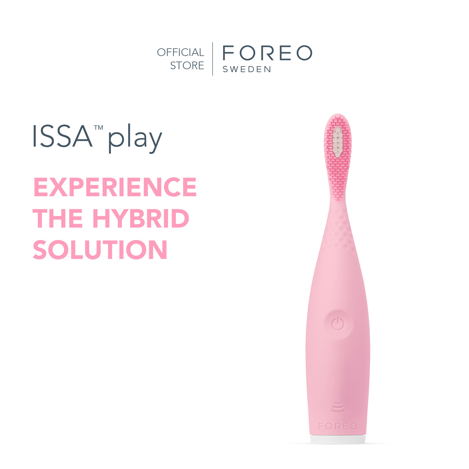 FOREO ISSA Play - Pearl Pink แปรงสีฟันไฟฟ้า ฟอริโอ้ อิซซ่าเพล์ สีชมพูอ่อน (รุ่นเปลี่ยนถ่าน)