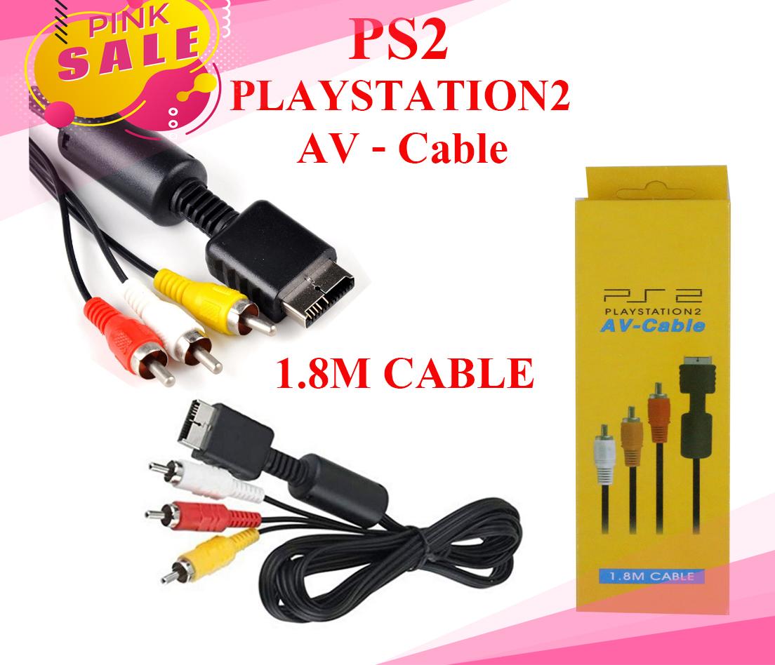 ส่งฟรี! สาย AV PS1 PS2 PS3 Audio Video AV Cable Cord Wire to 3 RCA TV