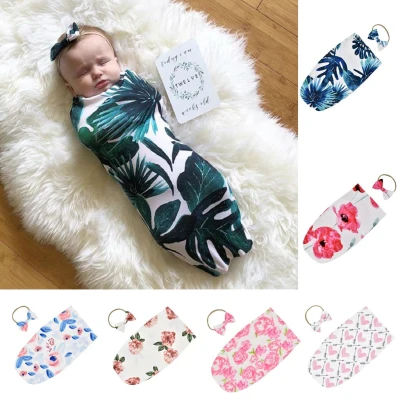 Newborn Baby Blanket Swaddle Printed Sleeping Bag Sleep Sack Stroller Wrap Soft Newborn Blankets Bath Infant Wrap sleepsack