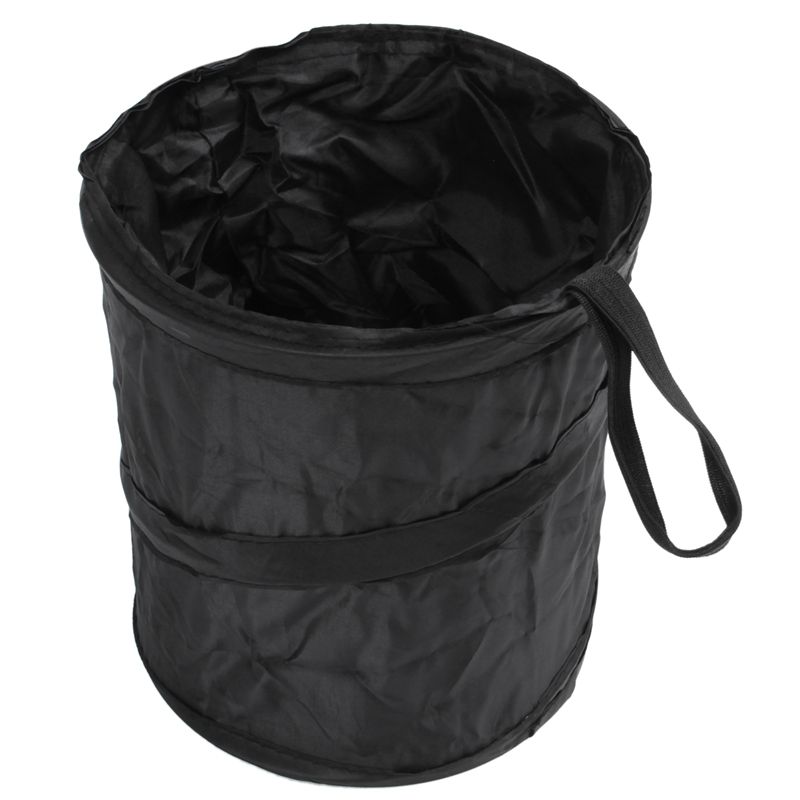Mini Pop Up Car Bin Black Storage Rubbish Dustbin Foldable Travel Waste Basket