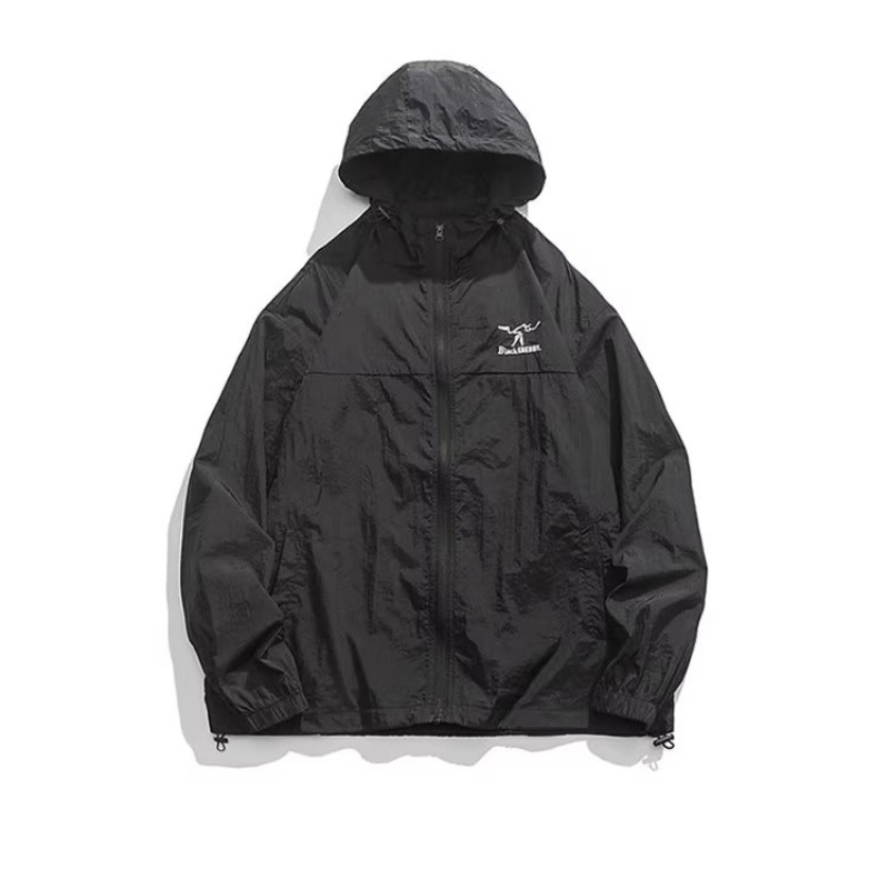 VUNC Outdoor hiking clothing, sun protection clothing, men's hooded sun protection clothing, light and breathable, outdoor UV protection, fishing sun protection clothing, sports jacket