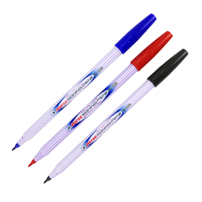ปากกาเมจิก ตราม้า H-110 2.0 มม. น้ำเงิน/แดง/ดำ  1 แท่ง
