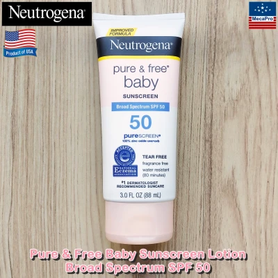 Neutrogena® Pure & Free® Baby Sunscreen Lotion Broad Spectrum SPF 50 88 ml นูโทรจีนา โลชั่น กันแดด สำหรับเด็ก