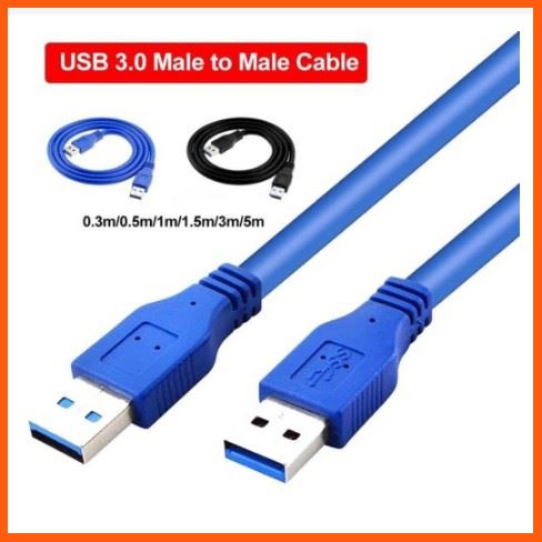 Best Quality สายเคเบิ้ล USB 3.0 A Male to A Male Extension สีฟ้า 50.CM อุปกรณ์คอมพิวเตอร์ Computer equipment สายusb สายชาร์ด อุปกรณ์เชื่อมต่อ hdmi Hdmi connector อุปกรณ์อิเล็กทรอนิกส์ Electronic device