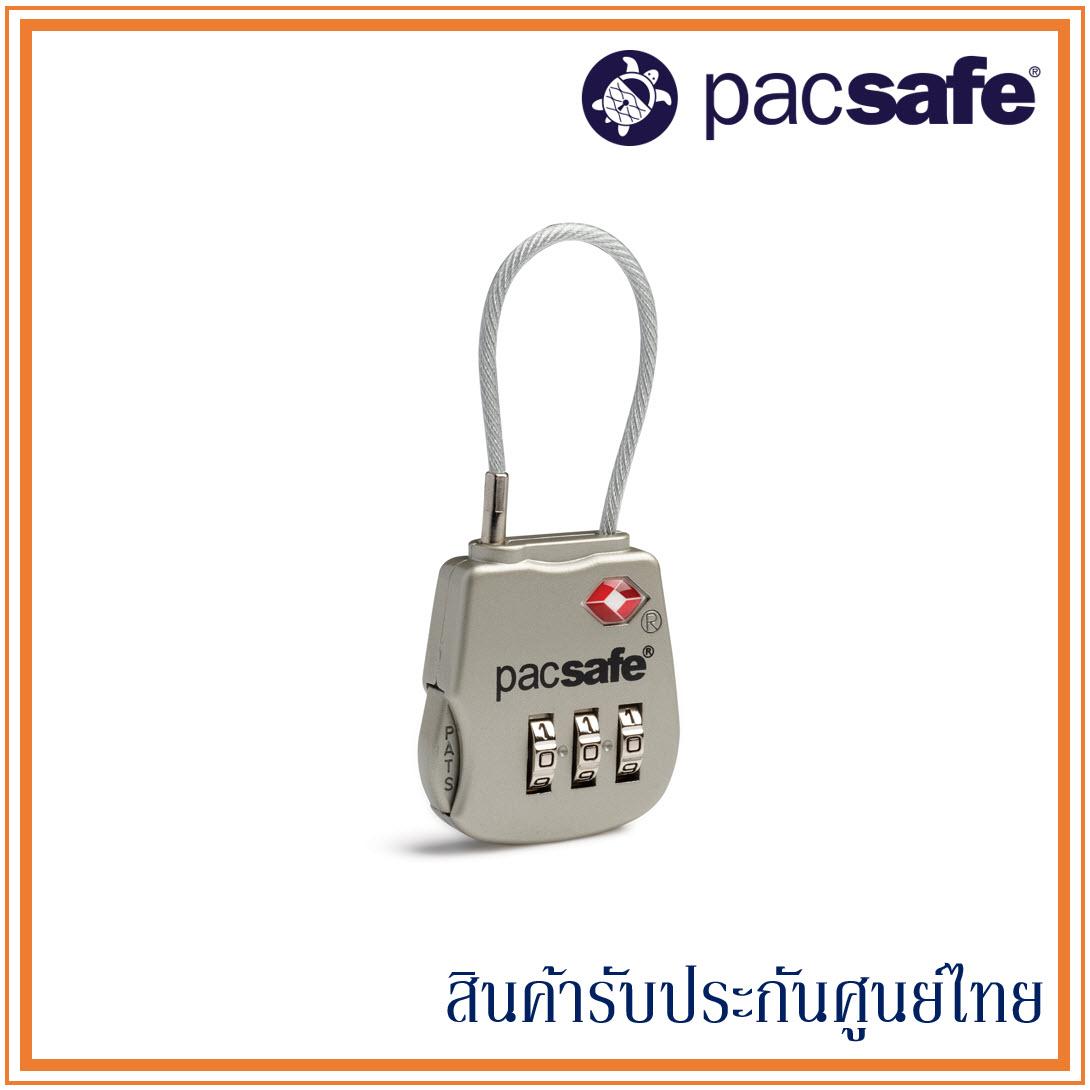 Pacsafe แม่กุญแจ ล๊อคกระเป๋า อเนกประสงค์ Prosafe 800 TSA accepted 3-dial cable lock