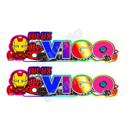 สติ๊กเกอร์แต่งรถยนต์ VIGO  1 ชุด มี 2 ชิ้น สติ๊กเกอร์แต่งรถยนต์กระบะ HILUX ViGO