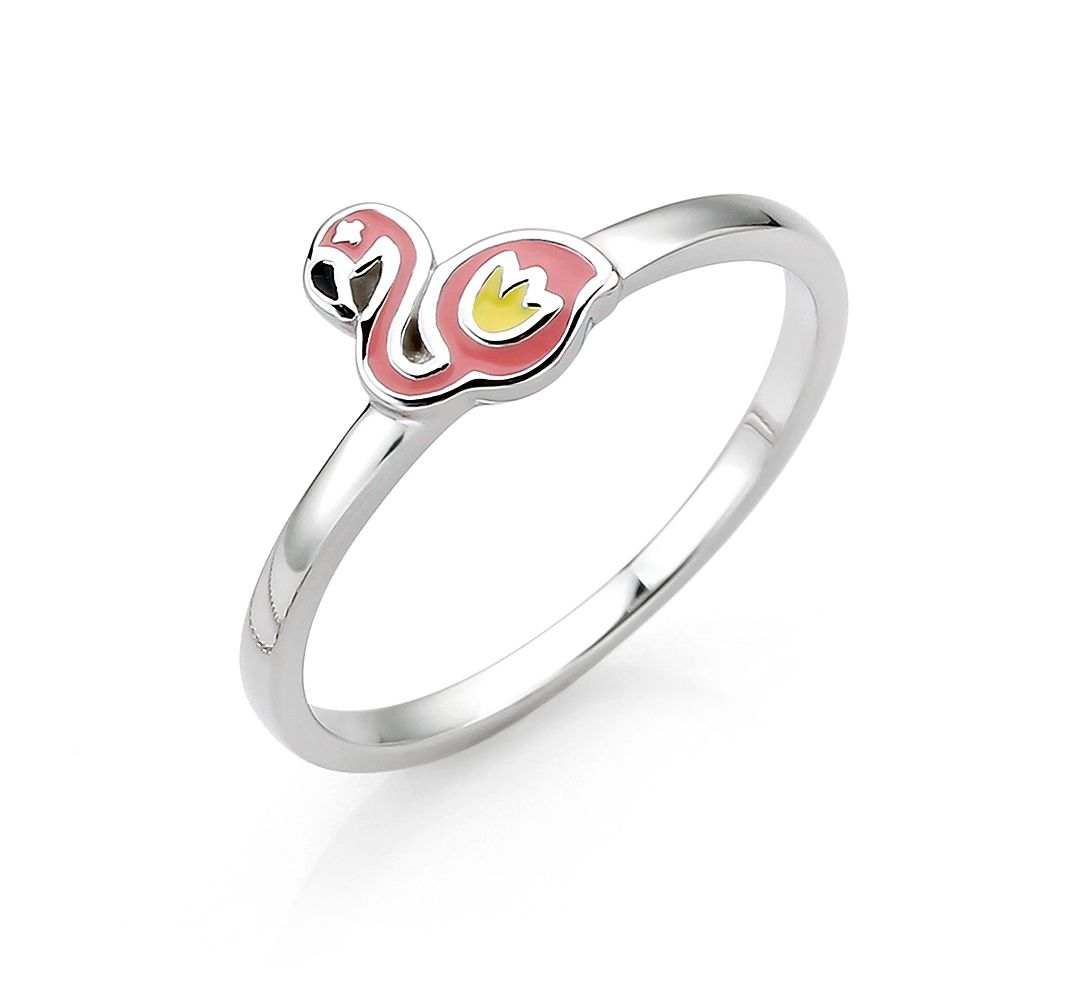 Twinkle Time Jewelry  แหวนเงินแท้ 92.5% สำหรับเด็กเเละผู้หญิง รุ่น Fabulous Flamingo Ring