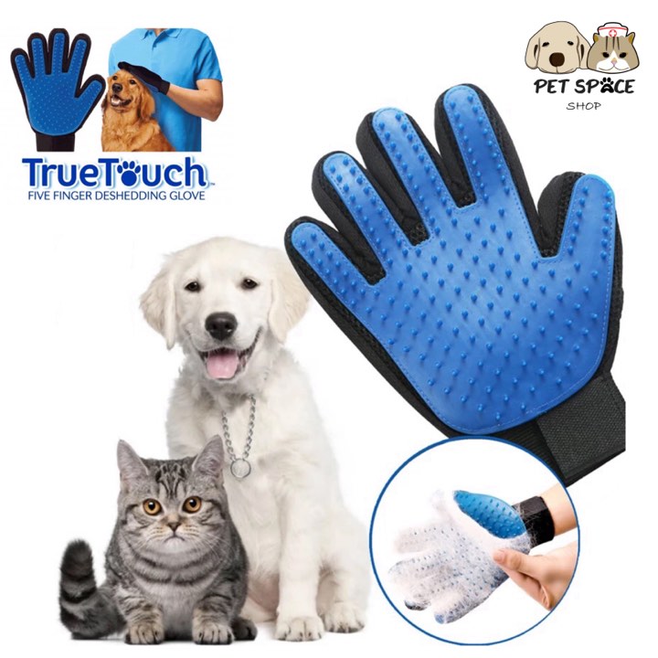 ถุงมือแปรงขน  สัตว์เลี้ยง อุปกรณ์แปรงขนแมว แปรงขนสุนัข หวีขนแมว หวีสุนัข (สินค้าข้างขวา)