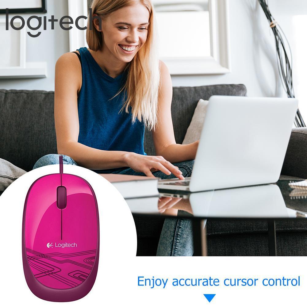 Logitech M105 USB แบบมีสาย 1000DPI เมาส์สำหรับ Mac OS/พอร์ตคอมพิวเตอร์ ...