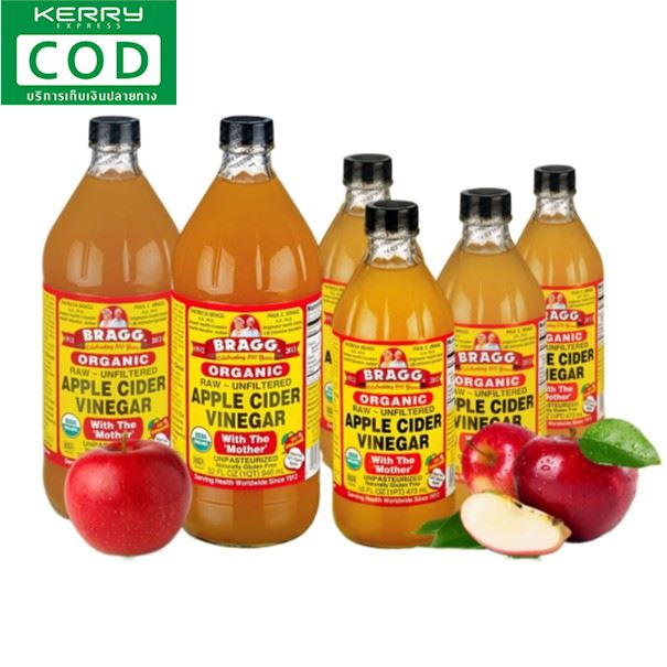 ACV Bragg น้ำส้มสายชูหมักจากแอปเปิ้ล Bragg Organic Raw Apple Cider Vinegar