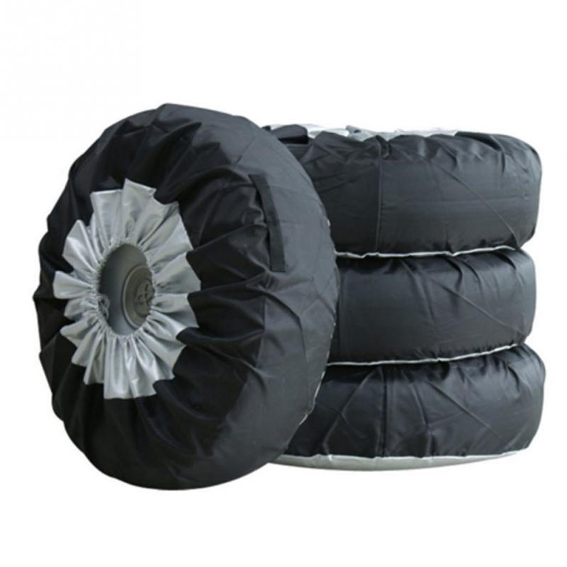 4 Pcs Tire Cover, Winter Summer Tire Cover, Car Spare Tire Cover, Storage Bags, Carrying Bag, Wheel Protection Covers