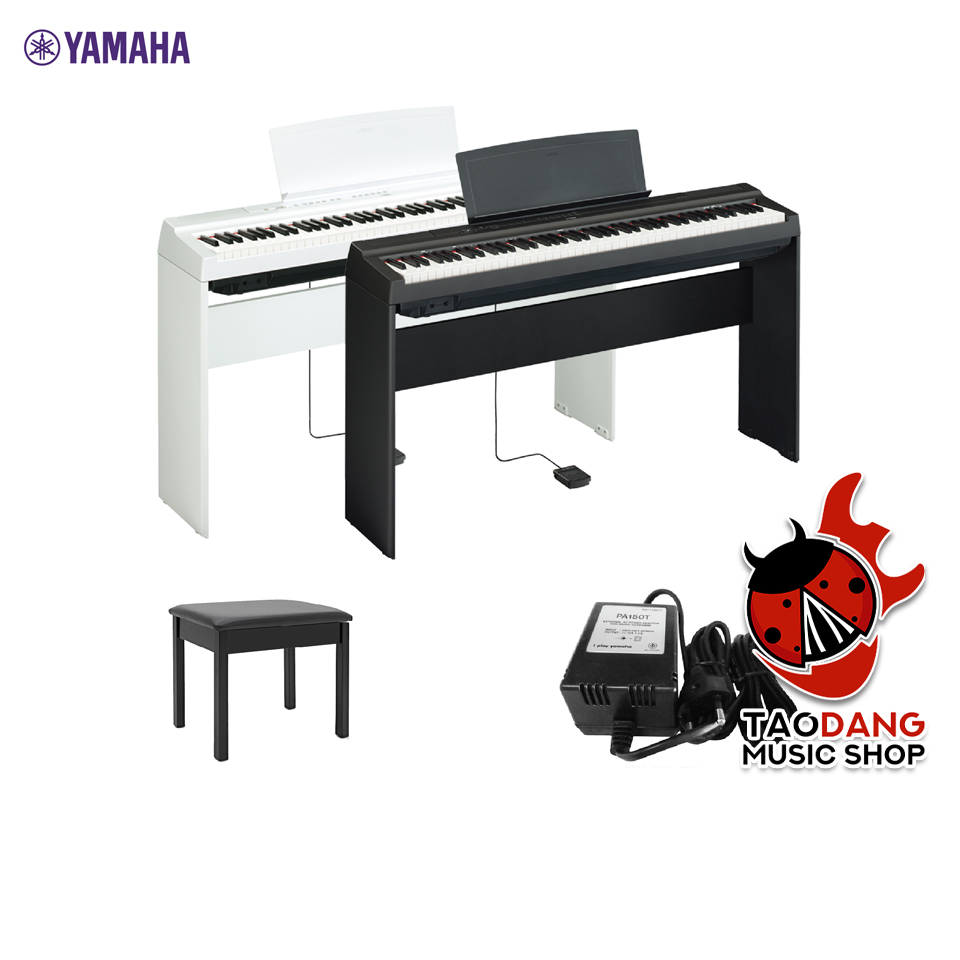 YAMAHA P-125 B สีดำ Digital Piano + Stand เปียโนไฟฟ้ายามาฮ่า รุ่น P-125B พร้อมขาตั้ง