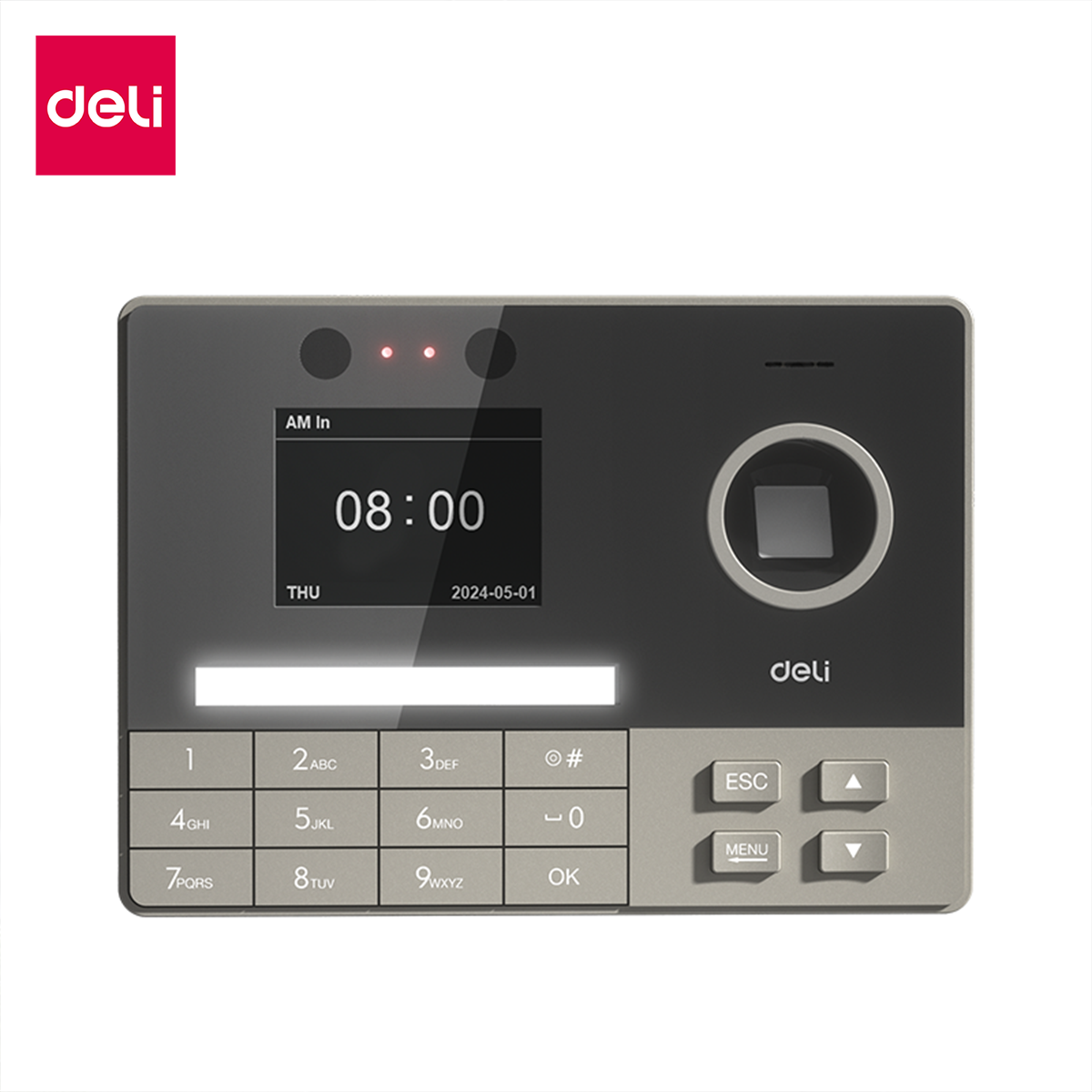 Deli เครื่องลงเวลา เครื่องสแกนลายนิ้วมือ สแกนหน้า ตั้งค่าง่าย เมนูภาษไทย จดจำลายนิ้วมือได้ 1,000 ลายนิ้วมือ ไม่ต้องติดตั้งโปรแกรม รับประกัน 1 ปี Attendance Machine ราคา 4,498 บาท*ส่งฟรี