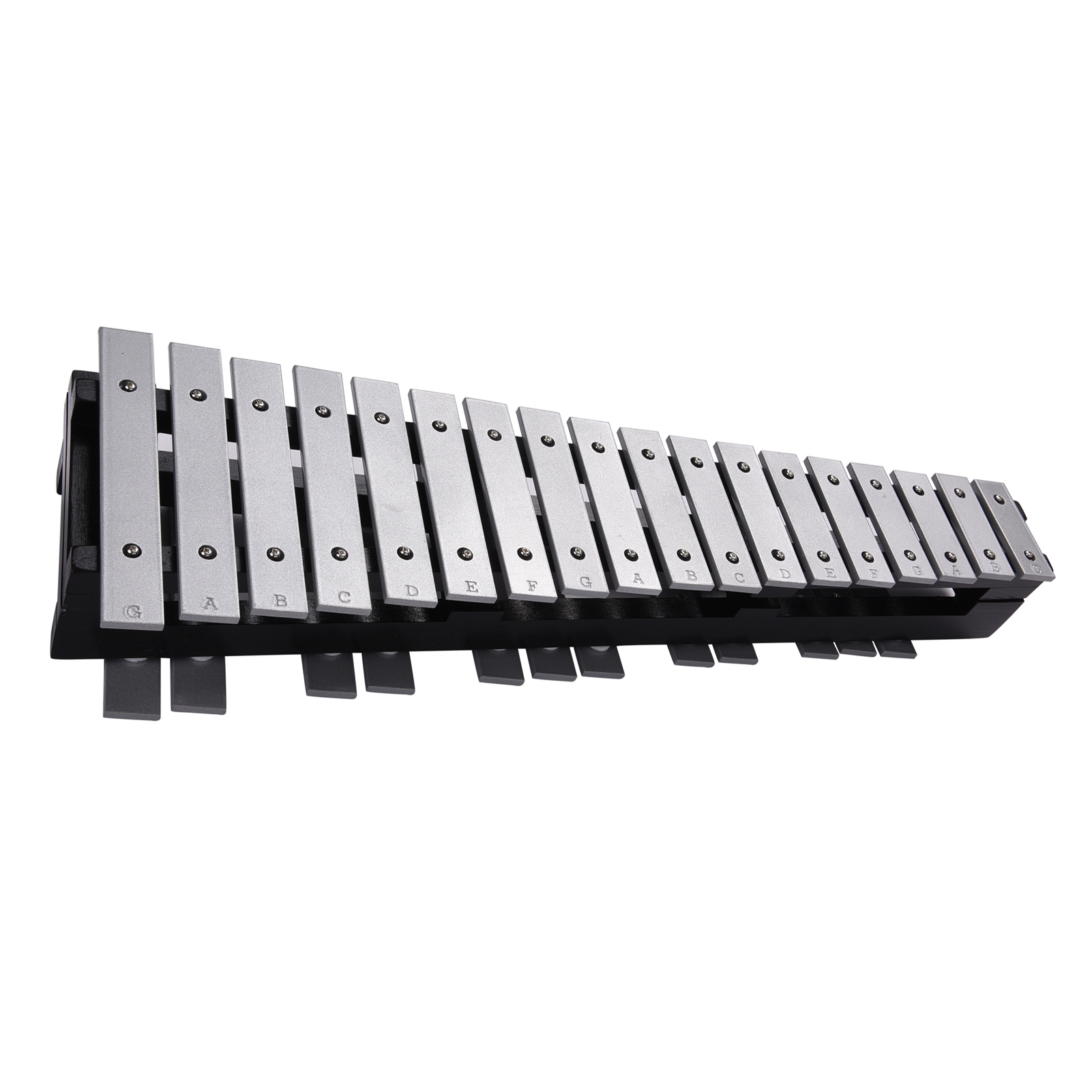 Foldable 30 Note Glockenspiel Xylophone Wooden Frame Aluminum Bars