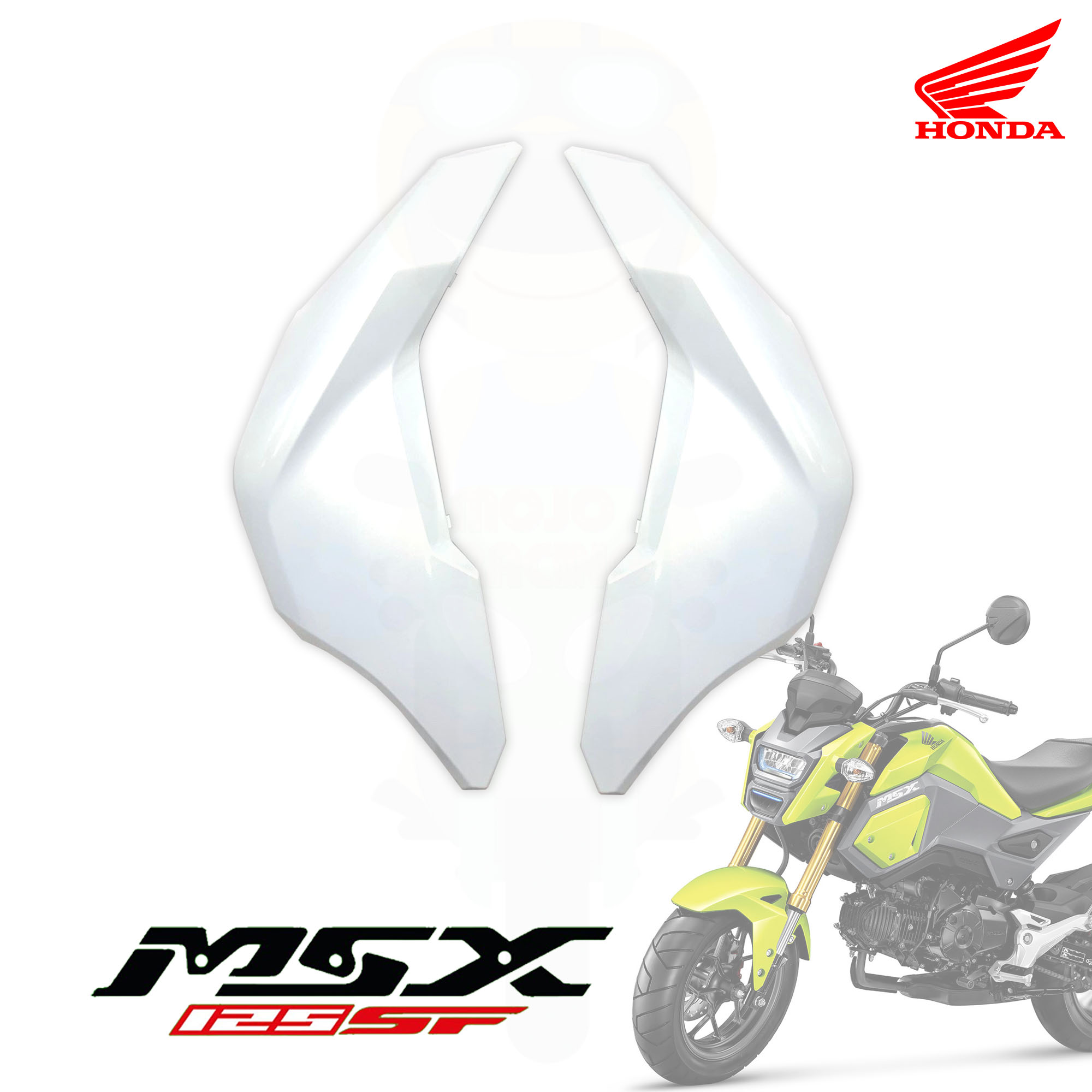 ฝาครอบกันลม แท้ศูนย์ MSX125 SF สีขาวมุก  (1 คู่)  ส่งฟรี Kerry มีเก็บเงินปลายทาง