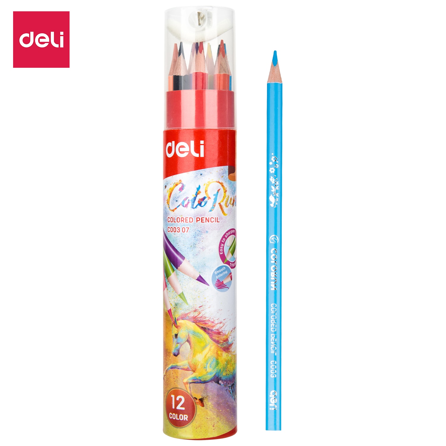 ดินสอสี 12 สี 24สี 36สี แบบแท่งยาว และ แบบ 2 หัว พร้อมกล่องใส่น่ารัก มีกบเหลาให้พร้อม Colour pencil
