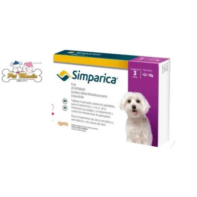 Simparica (ซิมพาริกา)ชนิดเคี้ยวสำหรับสุนัขน้ำหนัก2.5-5kg.(3เม็ด)