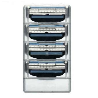 Gillette Mach3 Razor Blade Refill Cartridges for Mach 3 Razor ( 4 Cartridges Pack ) ใบมีดโกน 1 แพ็คมี 4 ชิ้น ไม่มีกล่องจะถูกแบ่งจากแพ็คเกจ 8ชิ้น