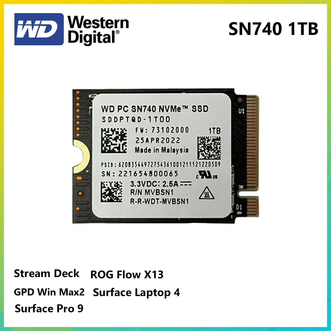 Sn590wd Sn740 2tb M.2 Ssd - Pcie 4.0x4, Slc, For Surface Prox