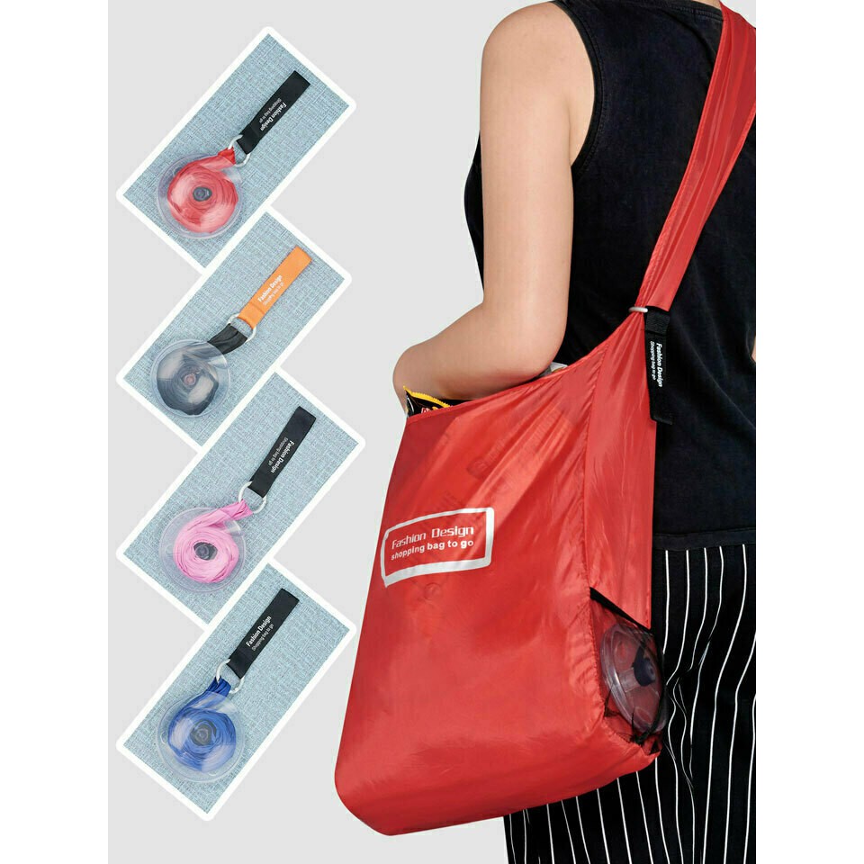 NUS ของใช้ทันสมัย ร้านไทย กระเป๋าผ้าพกพา กระเป๋าผ้าพับได้ หมุนเก็บได้ ใช้ไปช็อปปิ้ง สีน่ารัก แฟชั่นผู้หญิง Environment Friendly Shopping Bag มีบริการเก็บปลายทาง