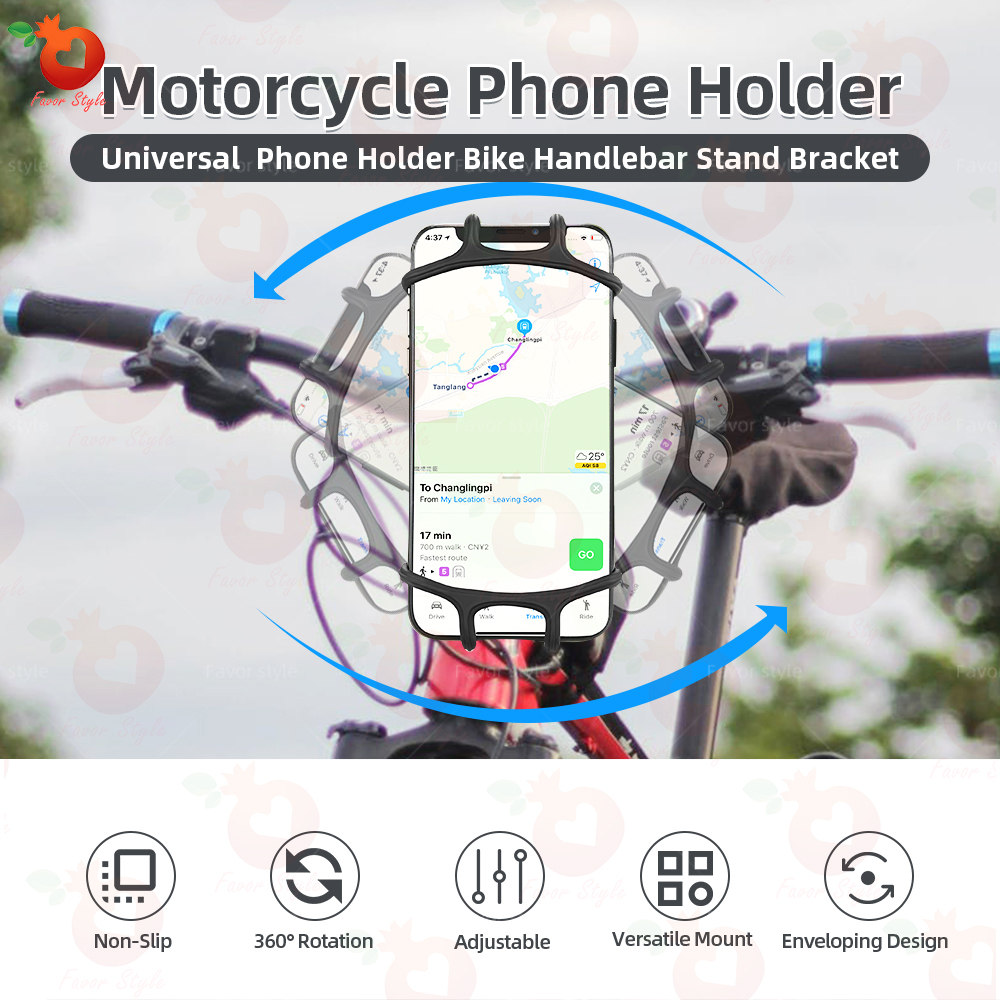 ที่วางโทรศัพท์มือถือจักรยาน Universal Bicycle Phone Holder Motorcycle Mobile Phone Holder Bike Handlebar Stand Bracket for mobile phone