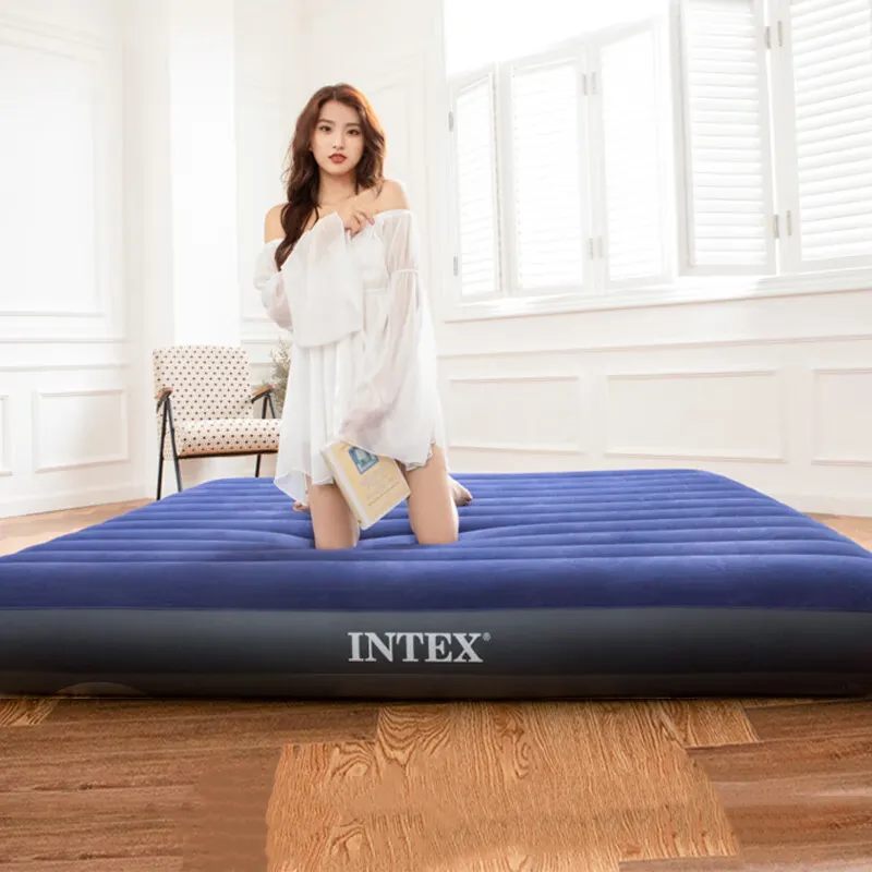 ภาพสินค้าINTEX เตียงลม สีน้ําเงิน Flocked Air Beds เตียงลมกลางแจ้ง เบาะนอน ที่นอน 2.5 3.5 4.5 5 6 ฟุต มีหลายขนาดให้เลือก INTEX ที่นอนเป่าลมแท้ จากร้าน Aiser Shop บน Lazada ภาพที่ 1