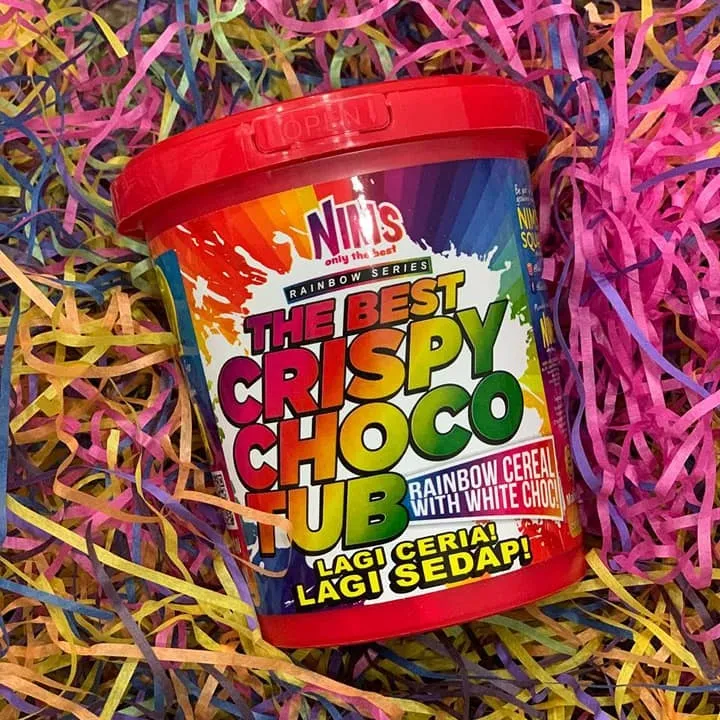 ✅พร้อมส่ง🔥 ช้อคโก้ครั้นช์เรนโบว์ เคลือบไวท์ชอคโกแลต พร้อมทาน Nims crispy Tub Choco Crunch Rainbow โกโก้ ช็อตโก ช็อคโกแลต มาเลเซีย อร่อยมาก ช็อกโกแลต