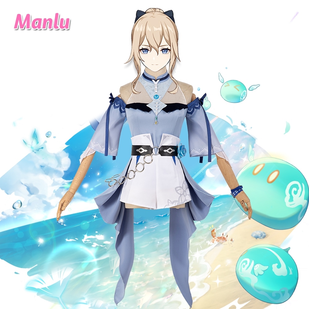 Genshin Impact Jean Cosplay Costume Sea Breeze Dandelion Swimsuit Skin