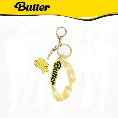 Kpop Keychain Bangtan Boys Butter New Album Acrylic Pendant Hanging Ornaments Keyring for Keys Bags Stationery Accessories Fans
