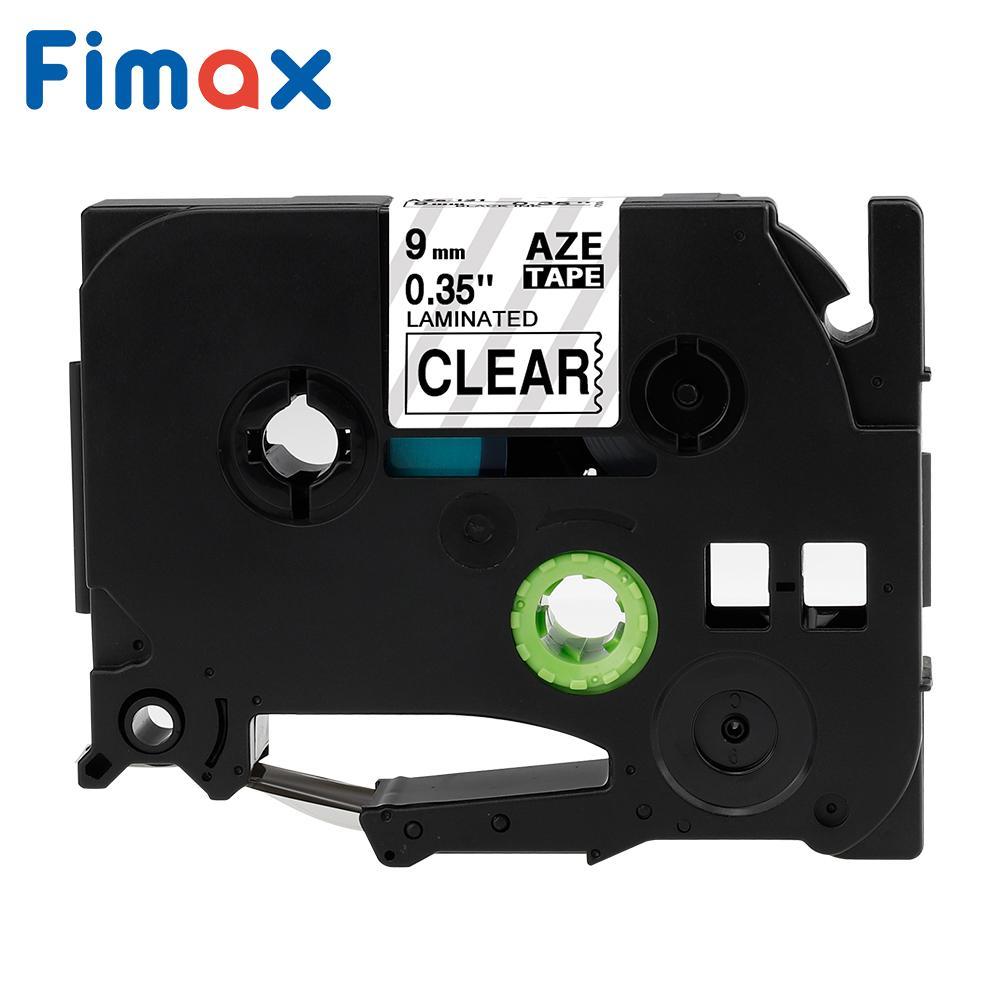 Fimax 1 Pack Tze-121 Tze 121 Black on Clear Laminated Label Tape Compatible for Brother P-Touch PT-D210 PT-H100 PT-H110 PT-D200 PT-D600 PT-E300 PT-P300BT Label Maker, 9mm x 8m, 3/8  x 26.2'