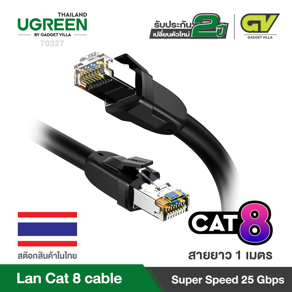 UGREEN (NW153) Cat 8 RJ45 40Gbps 2000Mhz High Speed Ethernet Network Cable  - Ugreen Thailand