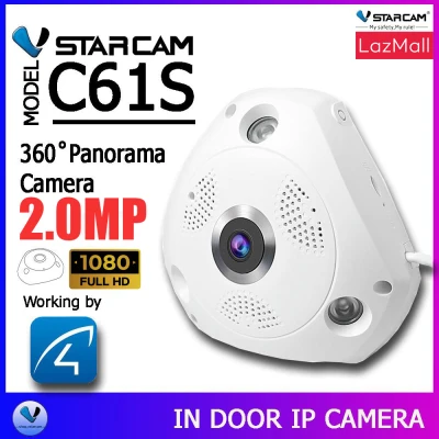 VSTARCAM 360 องศา ชัดถึง 2 ล้าน C61S FHD 1536P WiFi Panoramic IP Camera 2MP By.SHOP-Vstarcam
