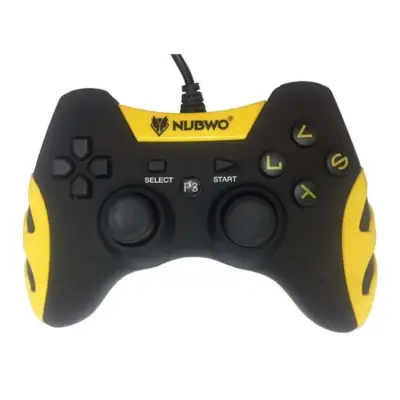 NUBWO SMASH จอยเล่นเกมมิ่ง USB JOY สำหรับ PS3 PC Controller รุ่น NJ-35 (สีดำเหลือง) Black Yellow