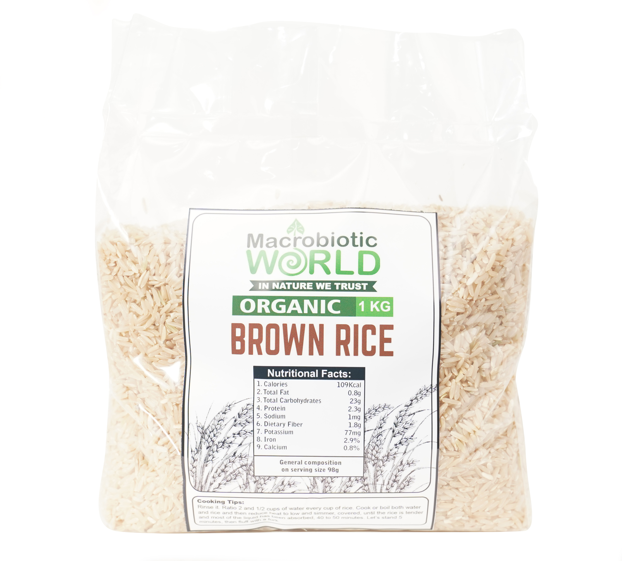 Organic/Bio Brown Rice | ข้าวกล้อง 1kg