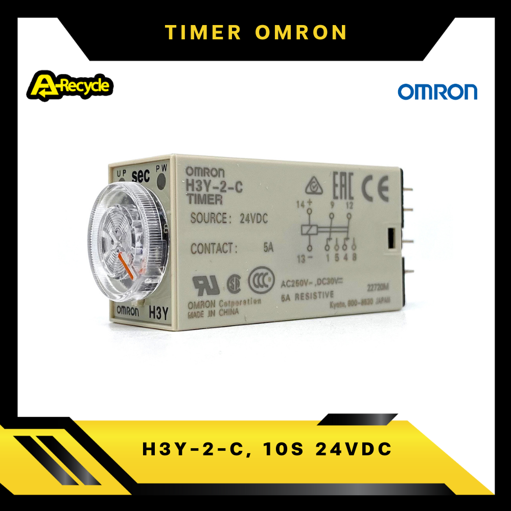 OMRON H3Y2C, 10S 24VDC TIMER RELAY OMRON 2 Contact 8 ขา Lazada.co.th