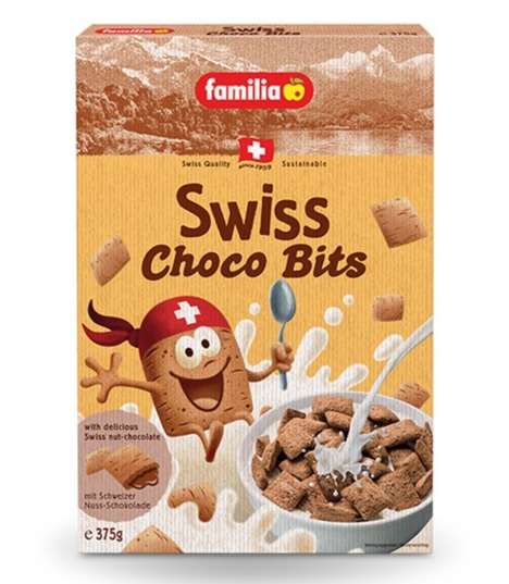 Familia Swiss Choco Bits Cereal แฟมิเลีย สวิส ช็อคโก บิท์ส ซีเรียล 375g.