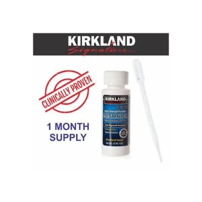 1-Month * Kirkland 5% Minoxidil Extra Strength Liquid Hair Loss and Hair Regrowth Treatment 1 bottle