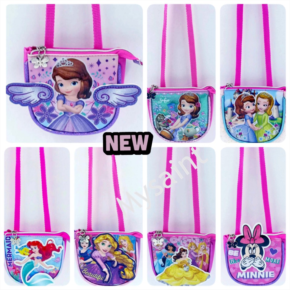 กระเป๋าสะพายข้างเล็กเจ้าหญิงลายลิขสิทธิ์ Princess small Sling Bag สินค้าใหม่แกะกล่อง New In