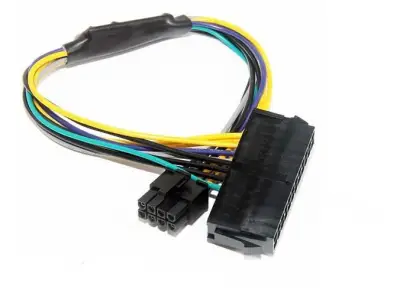 ATX 24Pin Female to Motherboard 8Pin Male for DELL Optiplex 3020 7020 9020 T1700 Server Adapter Power Cable Cord 30cm 18AWG