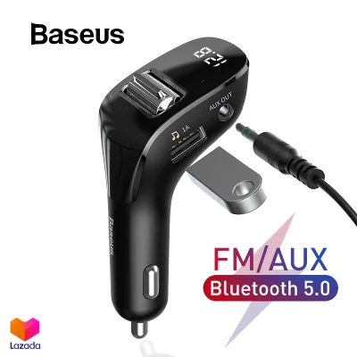 Baseus F40 อุปกรณ์รับสัญญาณบลูทูธในรถยนต์ Streamer Aux Wireless Bluetooth MP3 2 USB Car Charger
