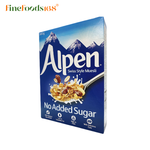 อัลเพน มูสลี่ไม่มีน้ำตาล 560 กรัม Alpen No Added Sugar 560 g.