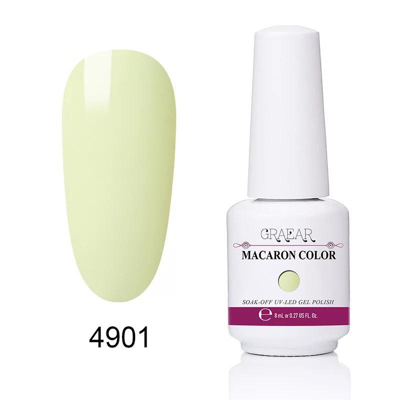 สีทาเล็บเจล GRAEAR  สี มาการอง พาสเทล Macaron Colors Series Nail Gel Polish   ขนาด 8 ml. ส่งฟรี