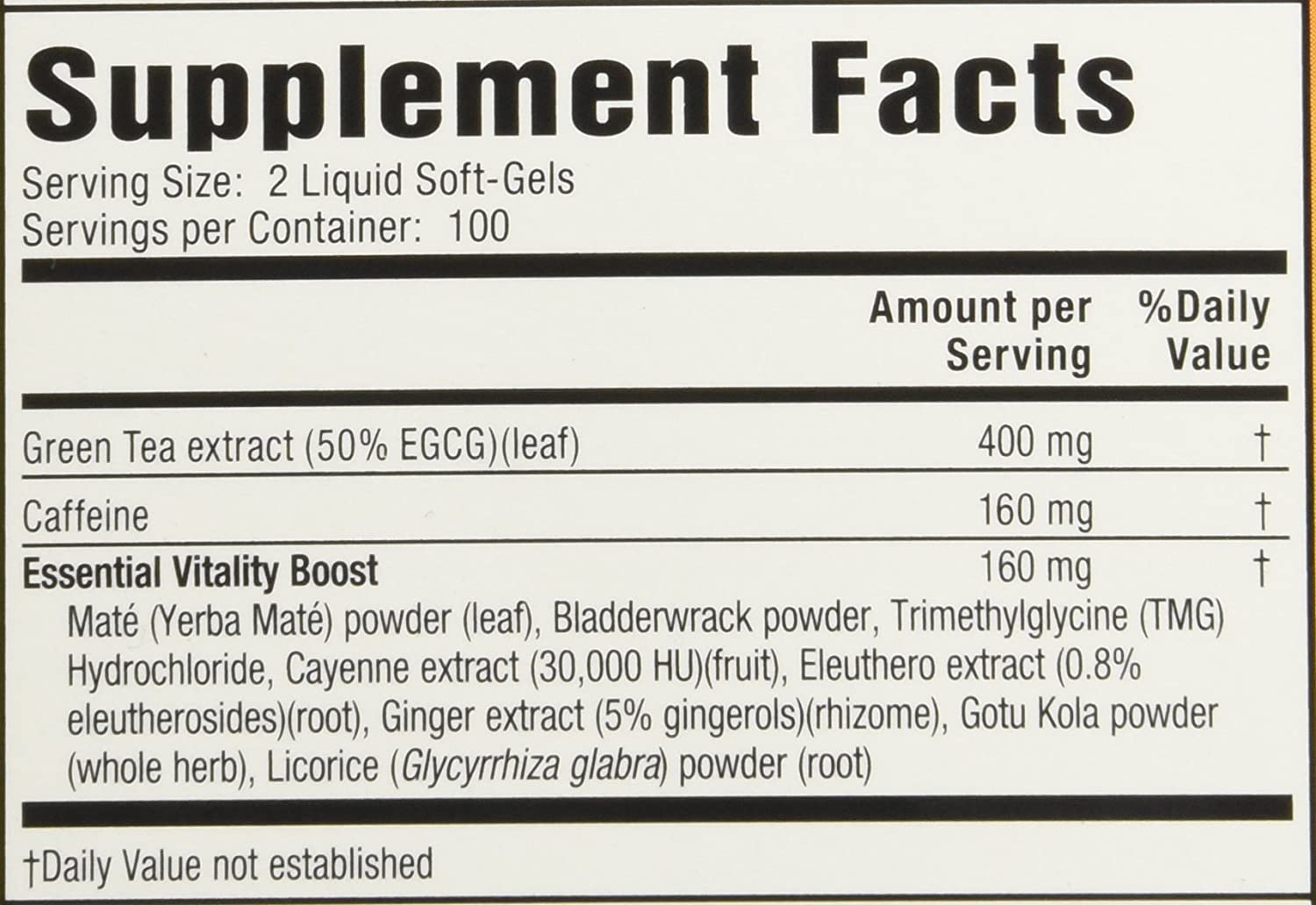 BONITA U ️ Applied Nutrition Green Tea Fat Burner 400mg. 200 เม็ด