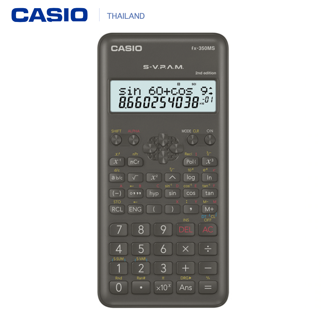 Casio เครื่องคิดเลข วิทยาศาสตร์ รุ่น FX-350MS (Black)