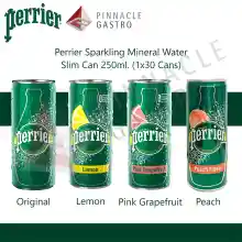 ภาพขนาดย่อของภาพหน้าปกสินค้าส่งฟรี Perrier Sparkling Mineral Water Can 250ml. จากร้าน Pinnacle Gastro บน Lazada ภาพที่ 1