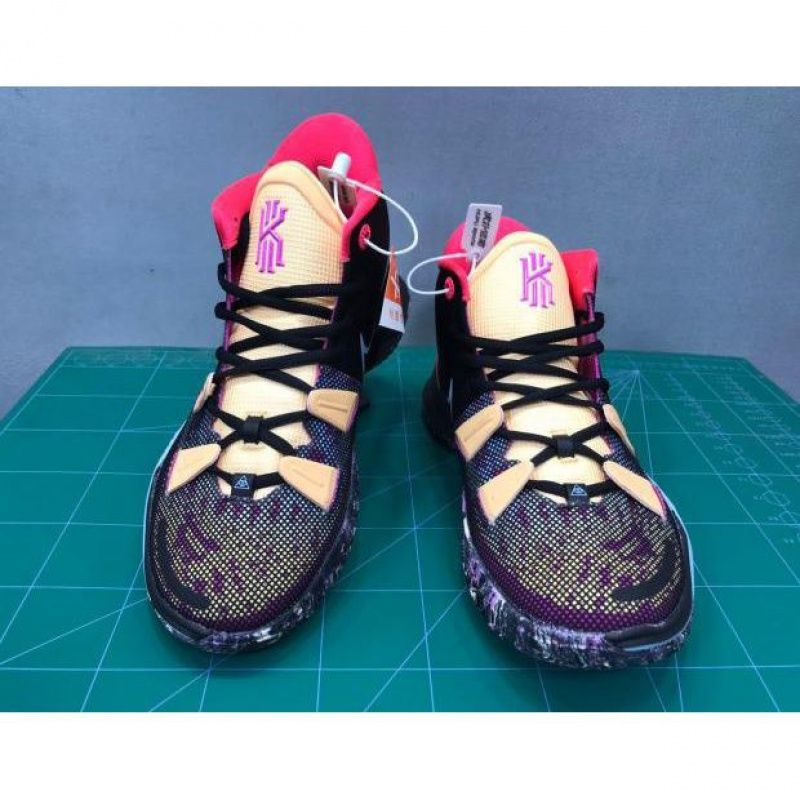 Nikeโอเว่น7รองเท้าบาสเก็ตบอลรุ่นแรก KYRIE 7ฟาติมาสีดำสีแดงชายและหญิงGSต่ำสุด